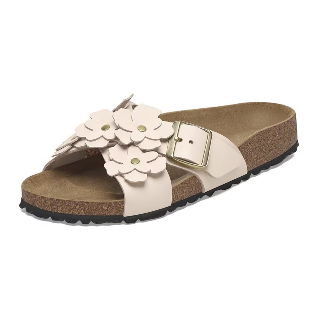 Sandaal Flower Embellishment Natuurleer