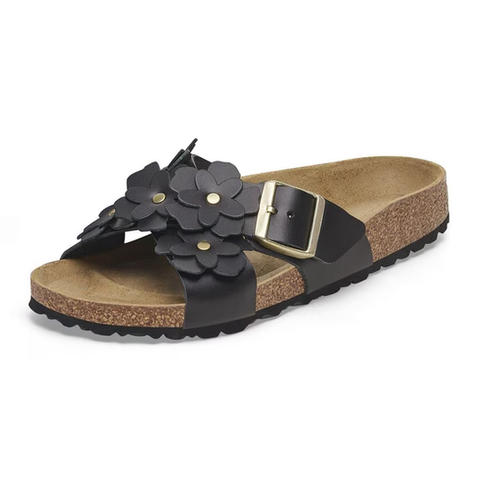Sandaal Flower Embellishment Natuurleer
