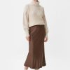 Clothing Comma | Satin Skirt Made Of Stretch Viscose