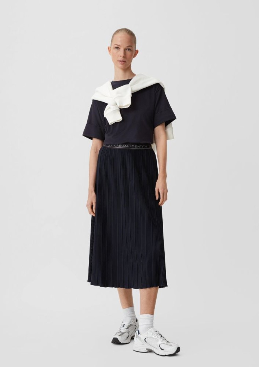 Clothing Comma | Midi Skirt With Pleats