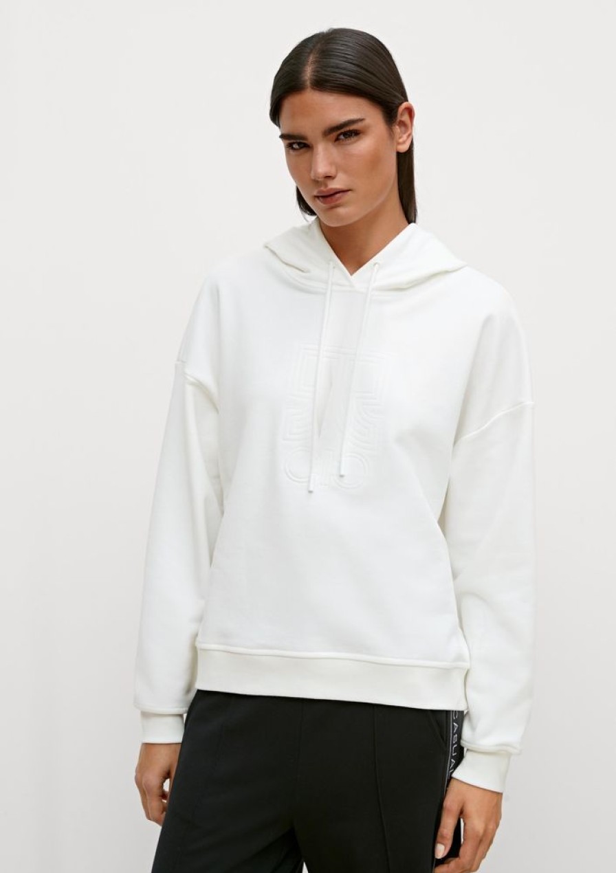 Clothing Comma | Hooded Sweatshirt With An Embossed Print