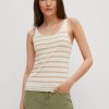 Clothing Comma | Fine Knit Top With A Stripe Pattern