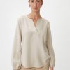 Clothing Comma | Lyocell Blouse With A Notch Neckline