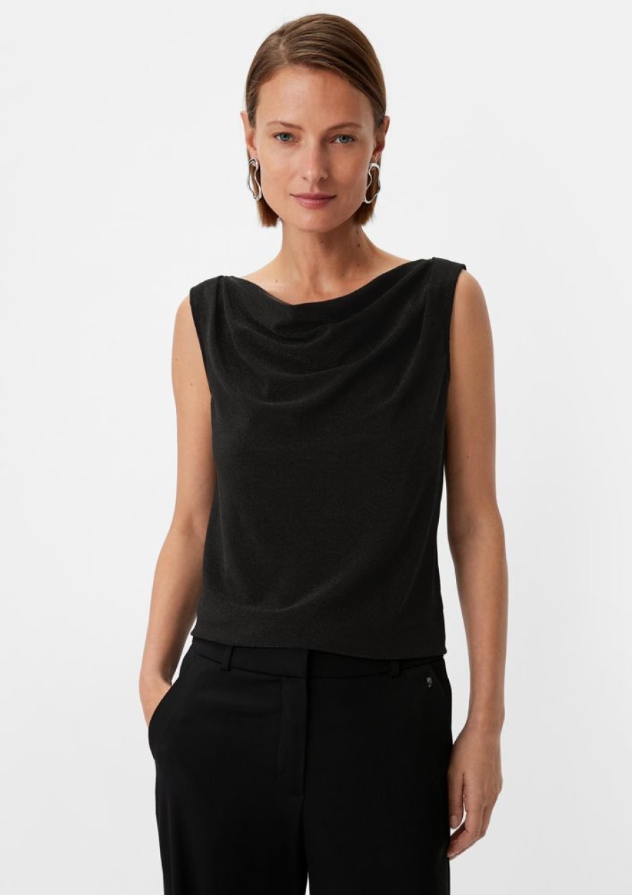 Clothing Comma | Top With A Cowl Neckline