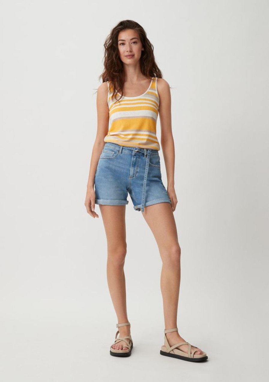 Clothing Comma | Denim Shorts With Denim Belt