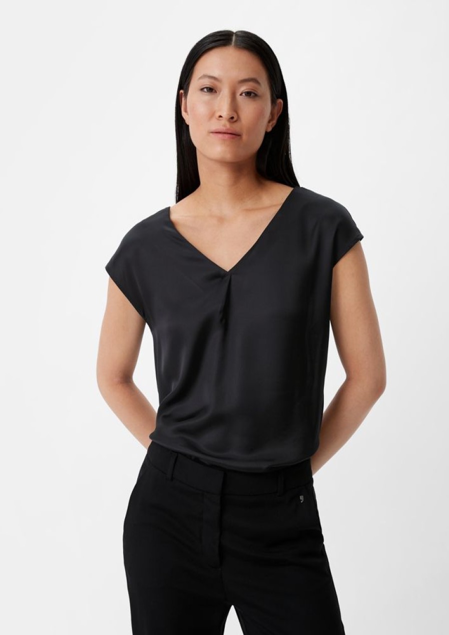 Clothing Comma | Blouse Top In A Fabric Blend