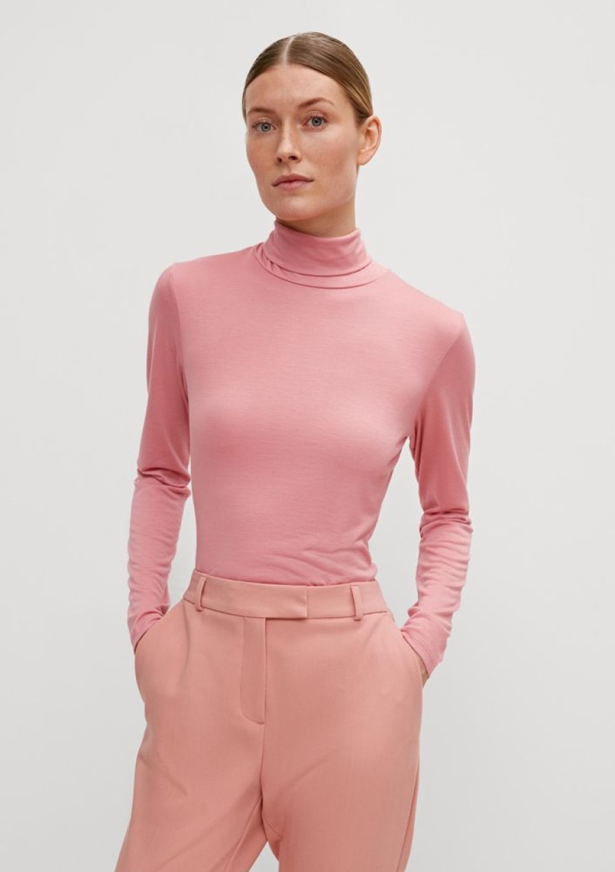 Clothing Comma | Long Sleeve Polo Neck Top