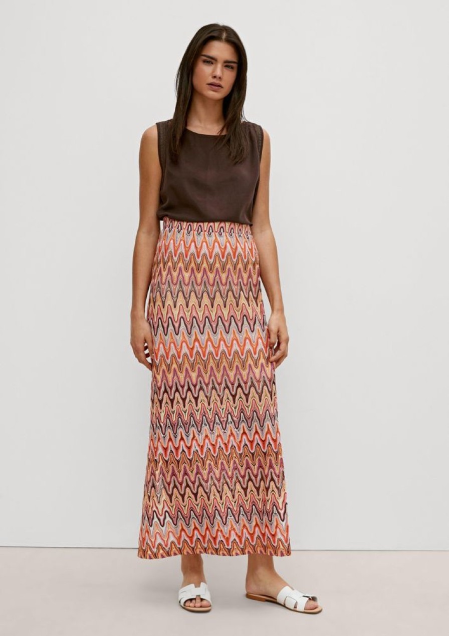 Clothing Comma | Maxi Skirt In A Colourful Crocheted Look