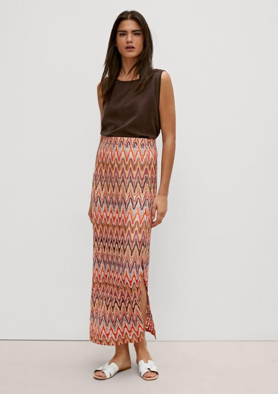 Clothing Comma | Maxi Skirt In A Colourful Crocheted Look