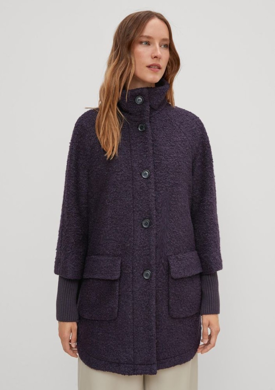 Clothing Comma | Boucle Jacket In A Cape Style