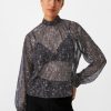 Clothing Comma | Chiffon Blouse With Glitter Yarn