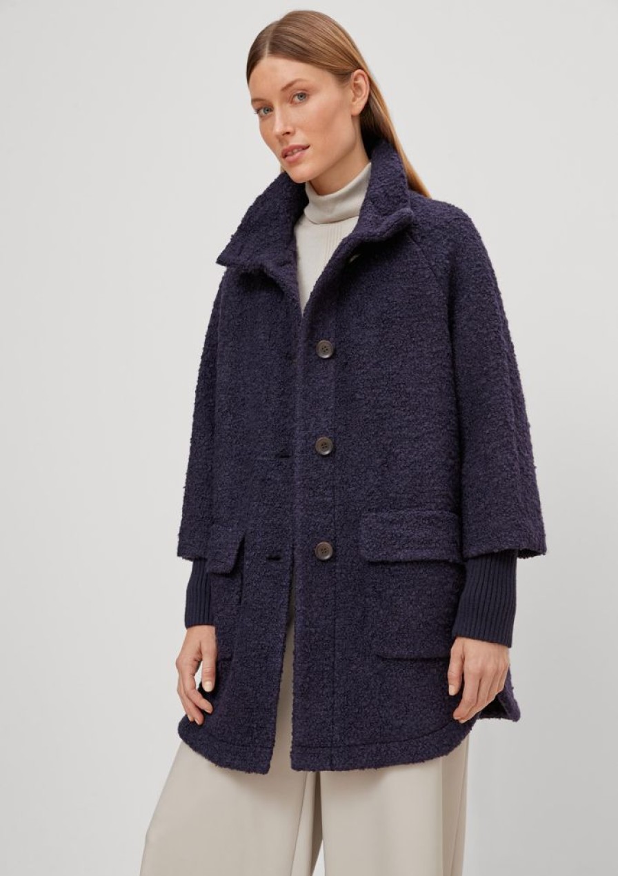 Clothing Comma | Boucle Coat In A Layered Look