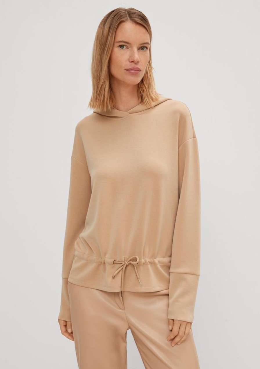 Clothing Comma | Hooded Jumper In A Modal Blend