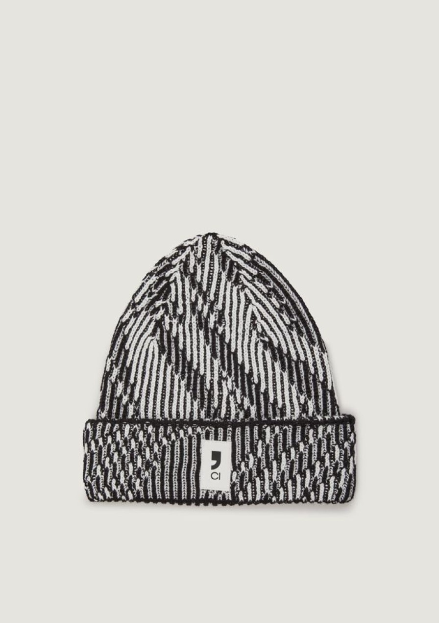 Clothing Comma | Cotton Beanie With A Zebra Pattern