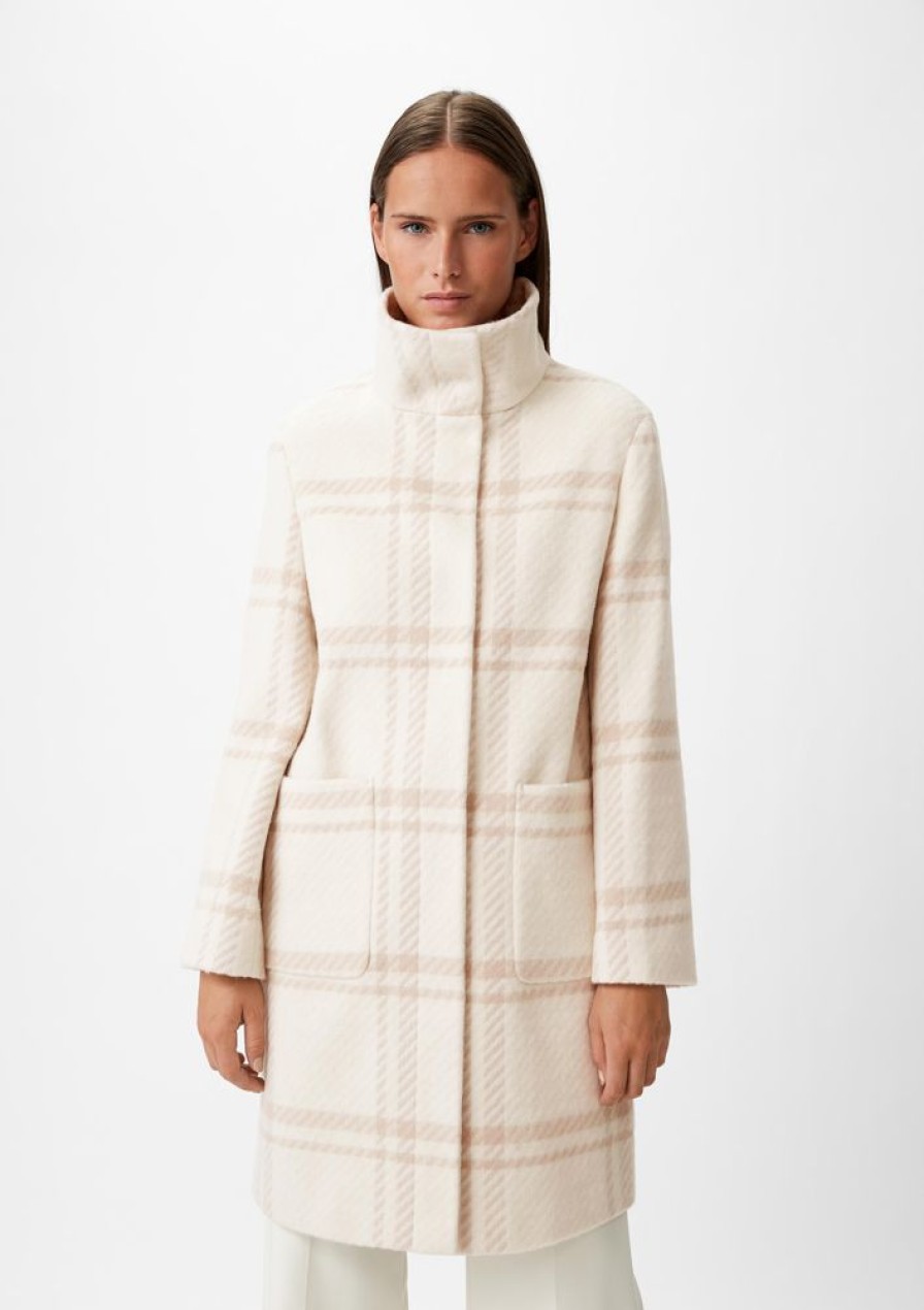 Clothing Comma | Checked Wool Blend Coat