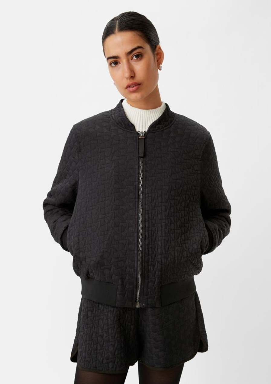 Clothing Comma | Bomber Jacket With A Patterned Texture